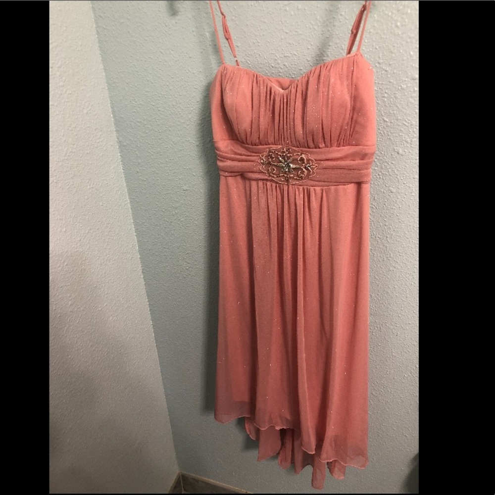 Pink evening dress
